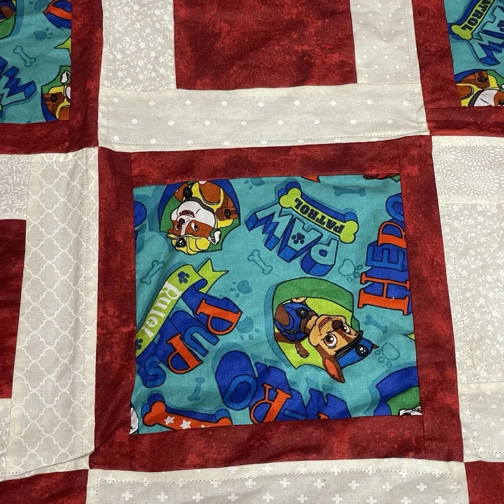 Project Linus Colorful Handmade PAL Patrol Patchwork Bed Crib Quilt‎   43